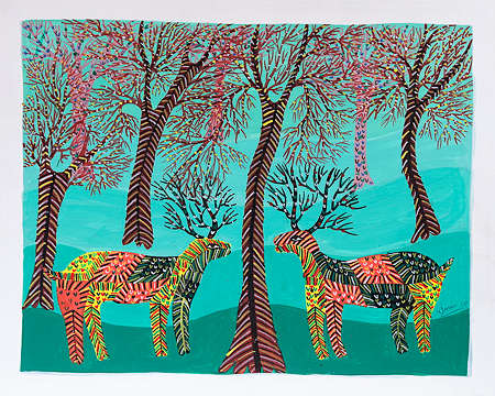 acrylique sur carton, (sans titre), Anand Kumar Shyam, Bhopal 2010