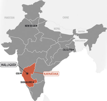Halligudi, là où œuvre France-Inde-Karnataka
